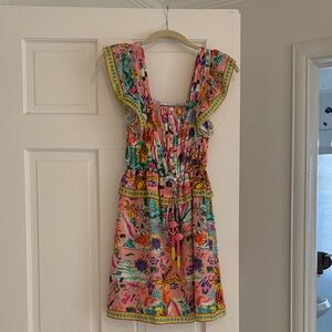 Bell minidress , NWT, XS pink and bright colors
